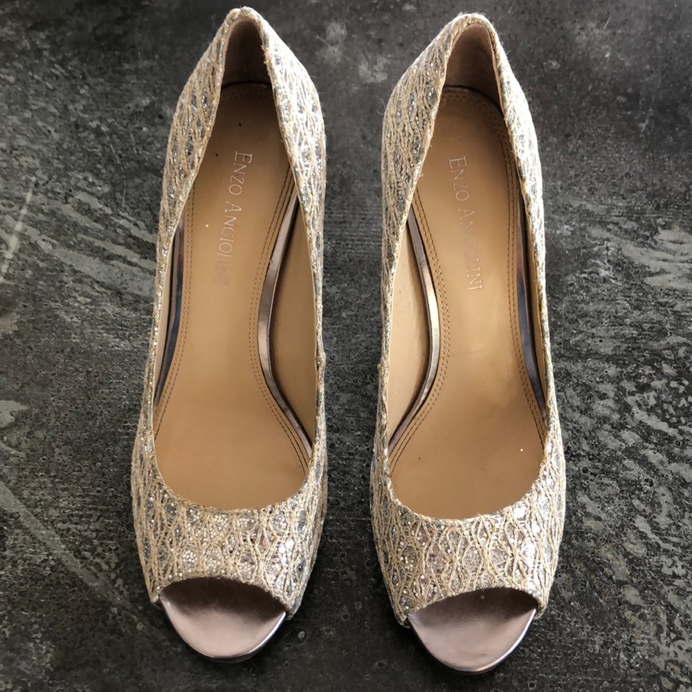 Enzo Angiolini crystal sparkly heels size 6